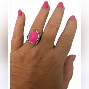 Elegant Pink Stone Ring